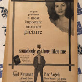 Somebody Up There Likes Me 1956 Original Full-Page Magazine Ad Paul Newman Pier Angeli   G82
