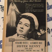 Sister Kenny 1946 Original Full-Page Magazine Ad Rosalind Russell  Alexander Knox G83