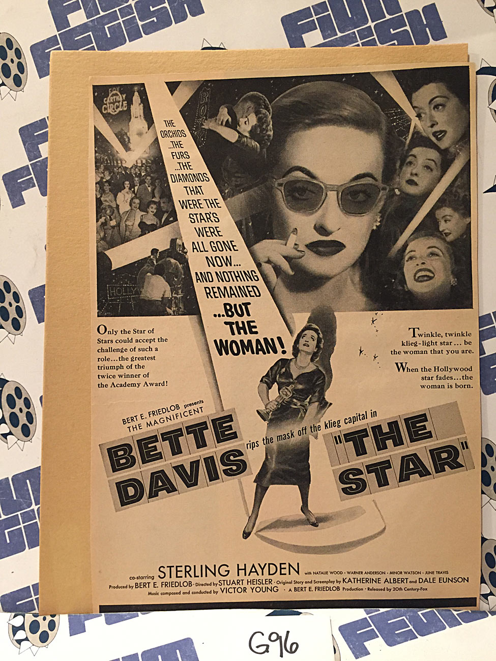 Bette Davis The Star Original Full-Page Magazine Advertisement, Sterling Hayden, Natalie Wood [G96]