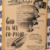 God Is My Co-Pilot 1945 Original Full-Page Magazine Ad Dennis Morgan Dane Clark H10