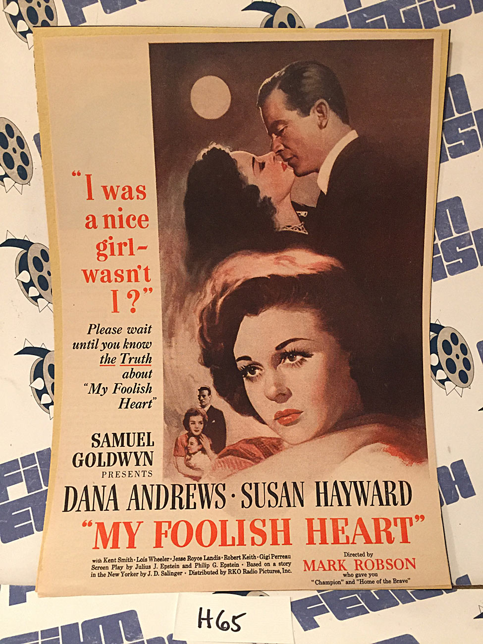 My Foolish Heart Original Full-Page Magazine Advertisement, Susan Hayward [H65]