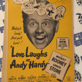 Love Laughs at Andy Hardy 1946 Original Full-Page Magazine Ad Mickey Rooney H43