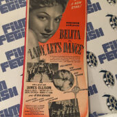 Lady, Let’s Dance 1944 Original Full-Page Magazine Ad Belita James Ellison Walter Catlett   H54