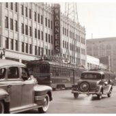 Warner Theater Hollywood, California 1944 Cinematic Autos Film Noir 19×13 inch Photo Print [231025-59]