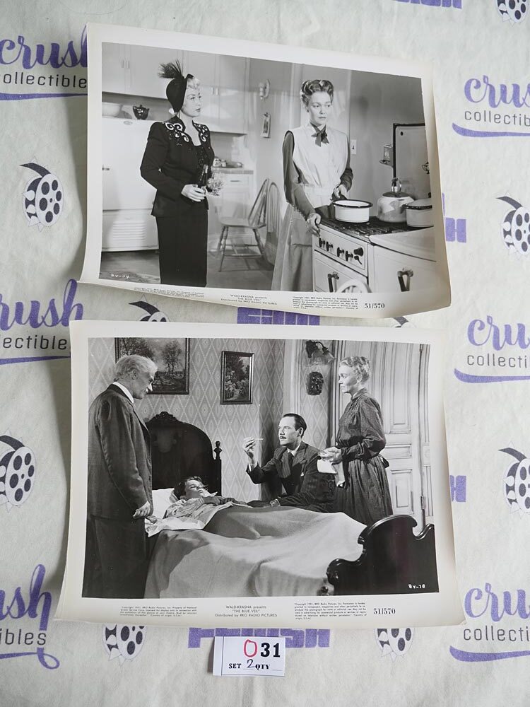 The Blue Veil (1951) Set of 2 Original Press Publicity Photos [O31] Jane Wyman, Charles Laughton