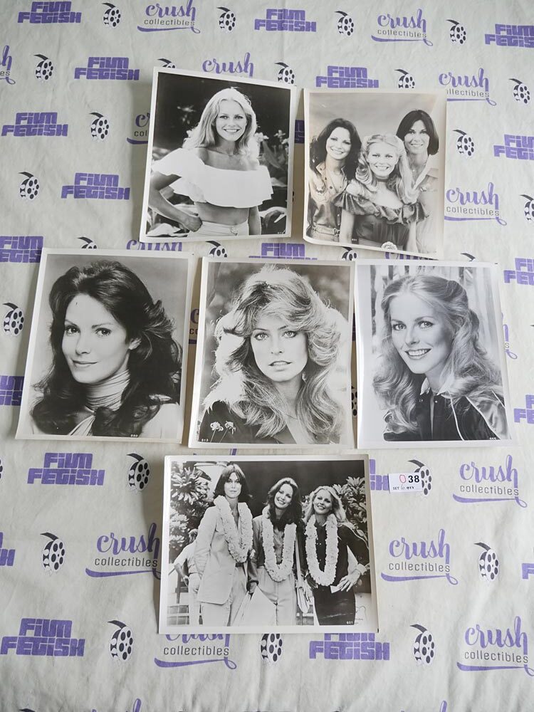 Charlie’s Angels (1976) Set of 6 Original Press Publicity Photos [O38] Farrah Fawcett, Jaclyn Smith