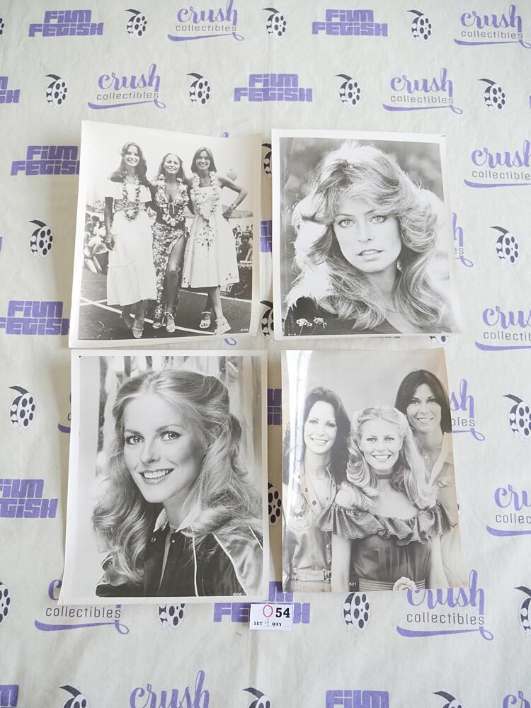 Charlie’s Angels (1976) Set of 4 Original Press Publicity Photos [O54] Farrah Fawcett, Kate Jackson