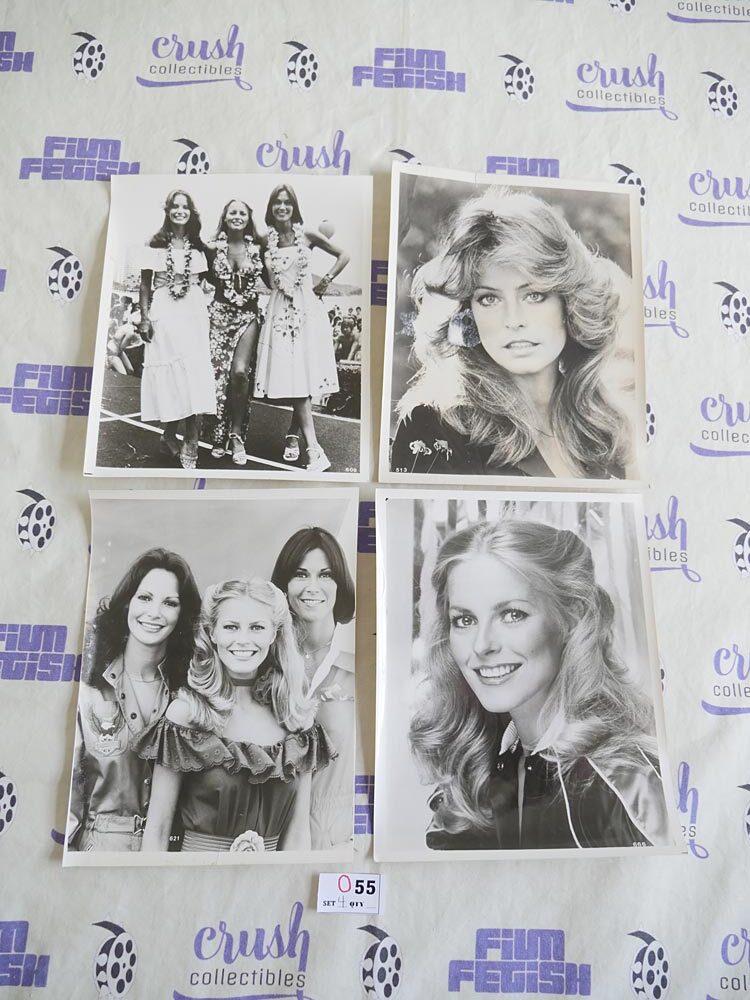 Charlie’s Angels (1976) Set of 4 Original Press Publicity Photos [O55] Farrah Fawcett, Kate Jackson
