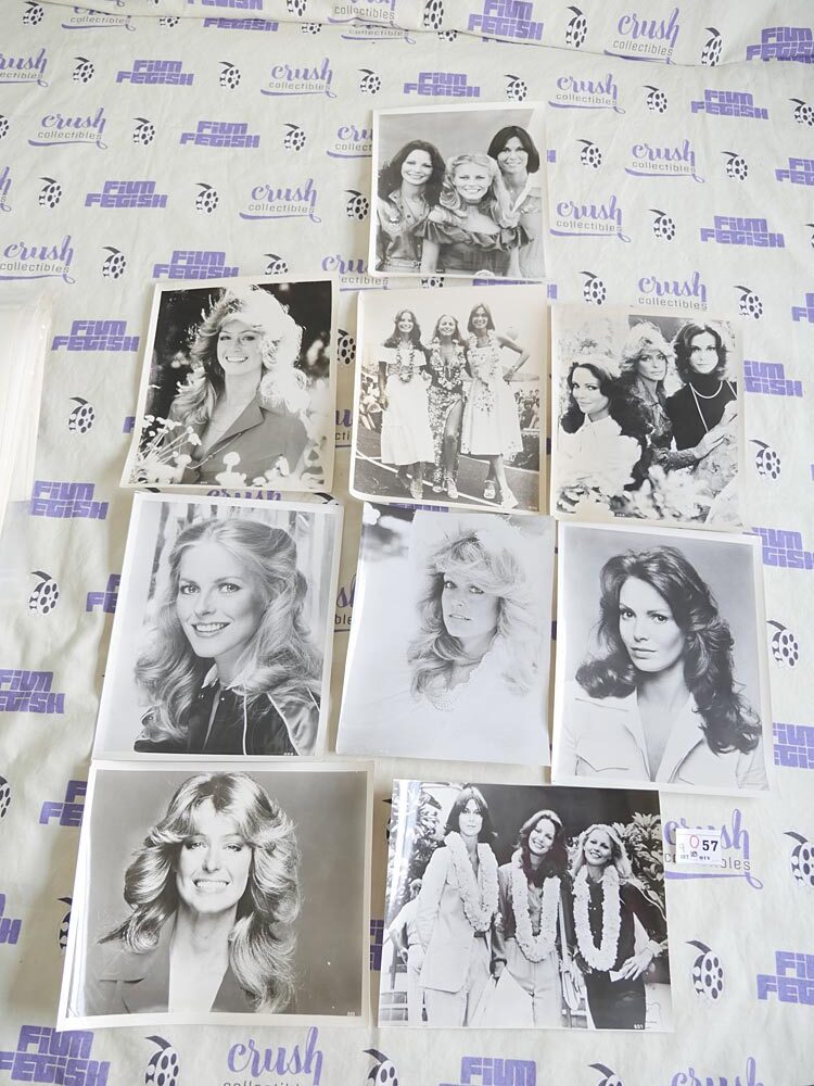 Charlie’s Angels (1976) Set of 9 Original Press Publicity Photos [O57] Farrah Fawcett, Cheryl Ladd