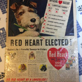 Red Heart 3-Flavor Dog Food Original Full Page Oversized Magazine Advertisement Sheet [332]