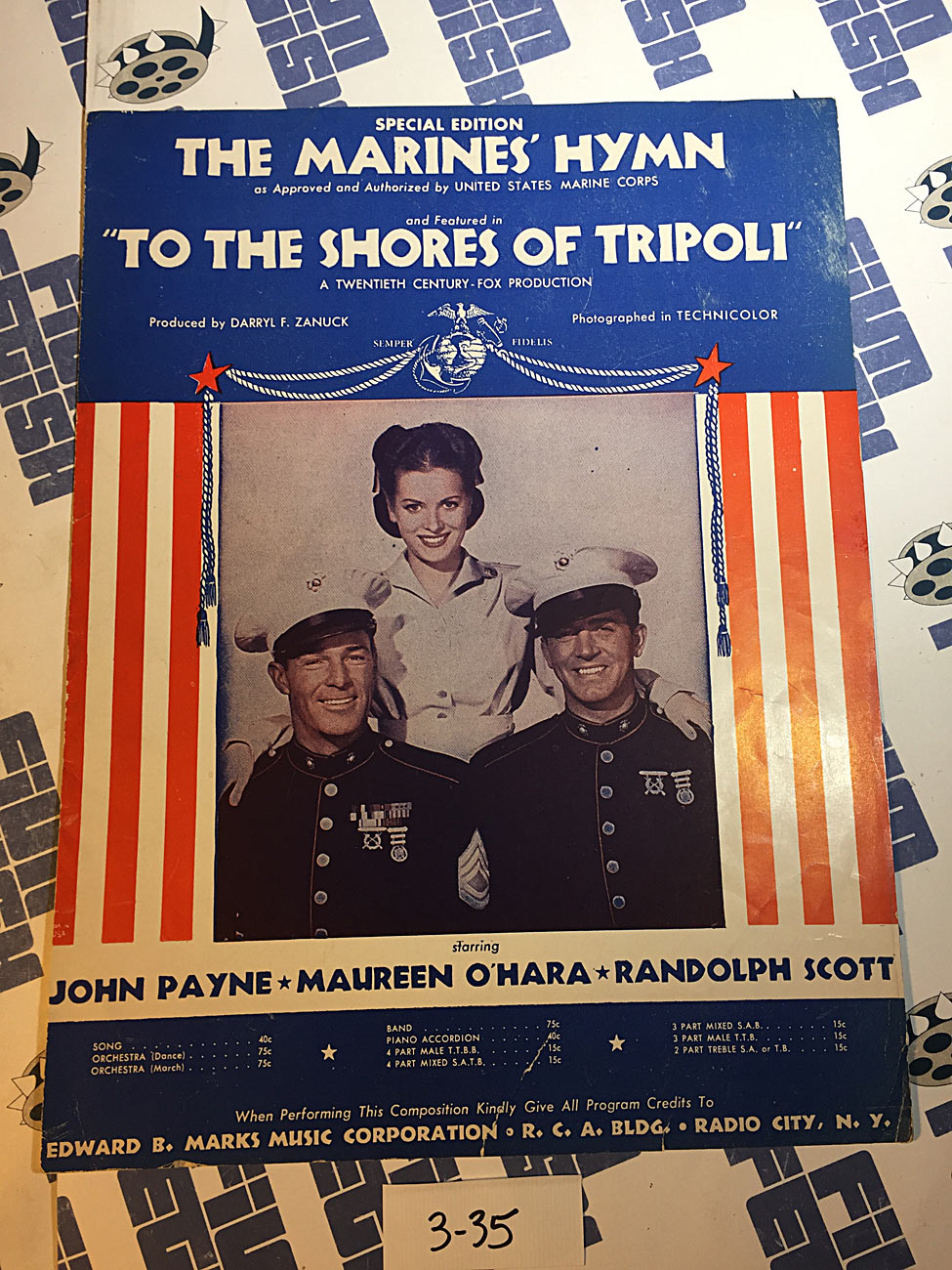 Special Edition The Marines Hymn To The Shores of Tripoli Sheet Music [335]