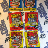 Set of 6 Sealed Topps Desert Storm Trading Card Wax Packs, Homecoming, Coalition For Peace, Victory Series [624]