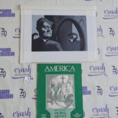 America Magazine New York Catholic Jesuit + Matching Original Hand-drawn Illustration Memorabilia [Q77]