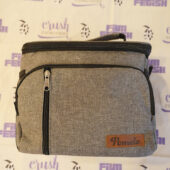 Pomelo Insulated Grey Lunch Tote Bag 10 x 7 X 8 inch Lunch Box Container