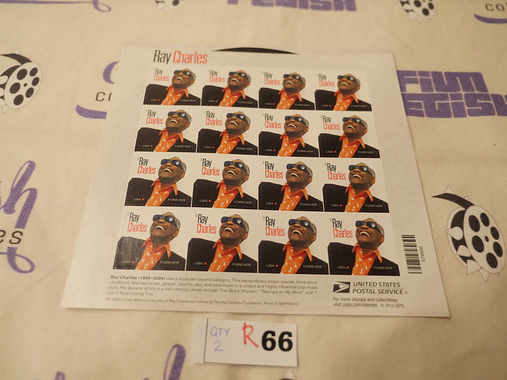 Ray Charles Musical Soul Blues US Postage Stamp Sheet African American First-Class Forever [R66]