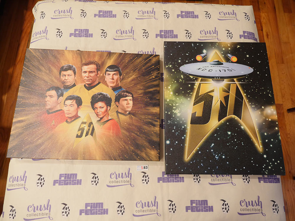 Gene Roddenberry Star Trek Original TV Series Set of 2 Licensed Sealed 16×20 Canvas Prints, Spock, Uhura, Captain Kirk [R83]