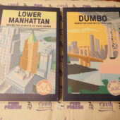 Set of 3 New York City Neighborhood Graphic Art Licensed Sealed 16×24 Canvas Prints, Dumbo, Lower Manhattan, South Bronx [S04]