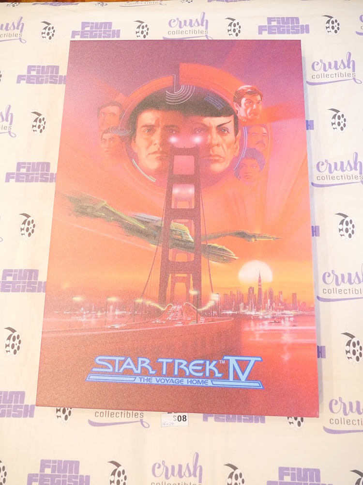 Star Trek IV: The Voyage Home Movie Poster Licensed Sealed 16×24 Canvas Print, Kirk, Spock, Klingon [S08]