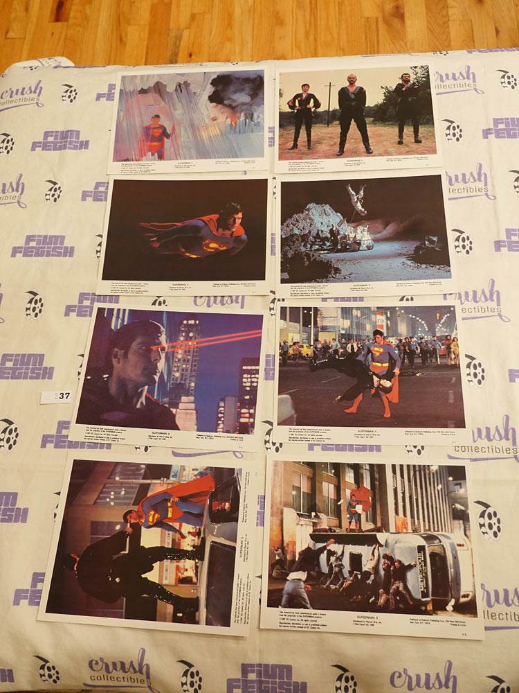 Set of 8 Original Superman 2 U.S. Color 8×10 Photo Lobby Cards (1981) Christopher Reeve, Margot Kidder, Terence Stamp [S37]