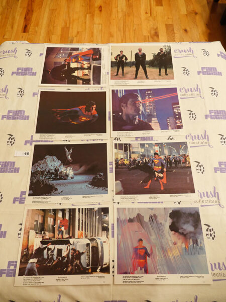 Set of 8 Original Superman 2 U.S. Color 8×10 Photo Lobby Cards (1981) Christopher Reeve, Margot Kidder, Terence Stamp [S46]