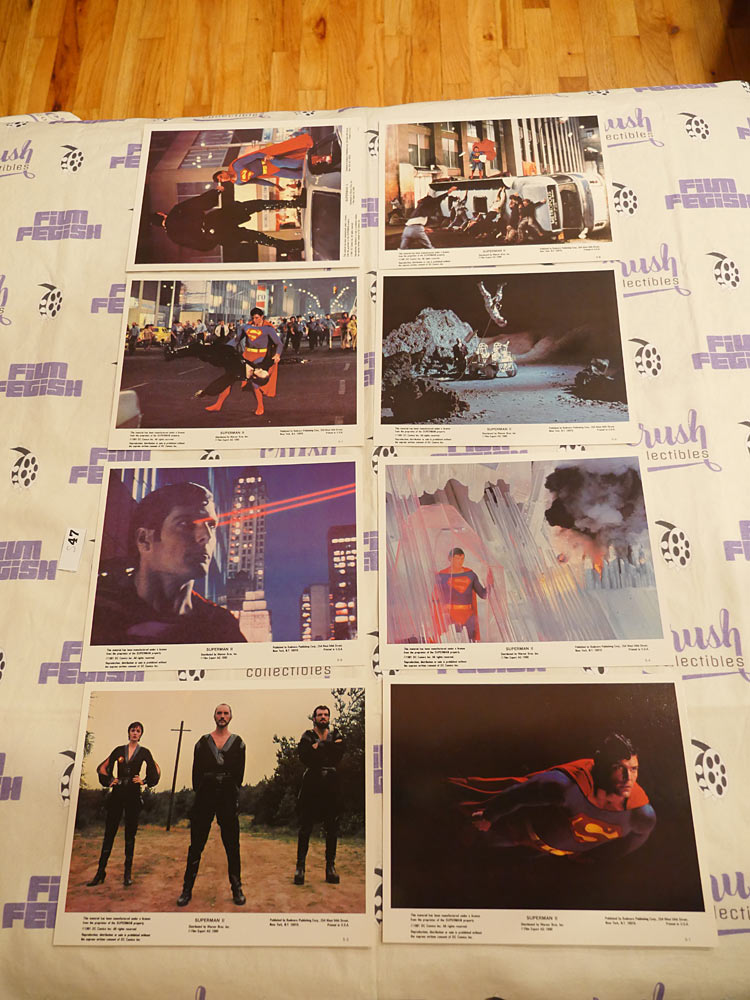 Set of 8 Original Superman 2 U.S. Color 8×10 Photo Lobby Cards (1981) Christopher Reeve, Margot Kidder, Terence Stamp [S47]