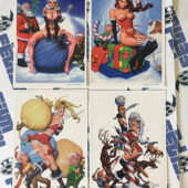 Set of 4 Fastner and Larson Sexy Holiday Postcards SQP (2007) [A07]