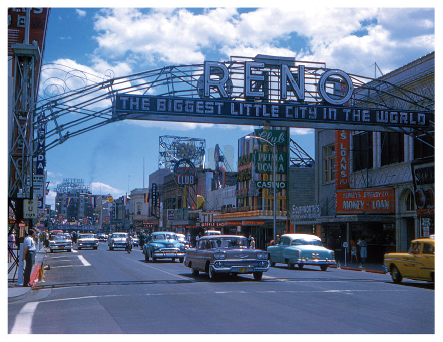 Reno, Nevada Main Street 1950s Classic Autos Photo [231108-8]
