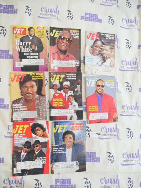 Set of 8 JET Magazines African-American Interest, Ray Charles, Stevie Wonder, Barry White [S74]