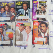 Set of 6 JET Magazines African-American Interest, Denzel Washington Covers [S98]