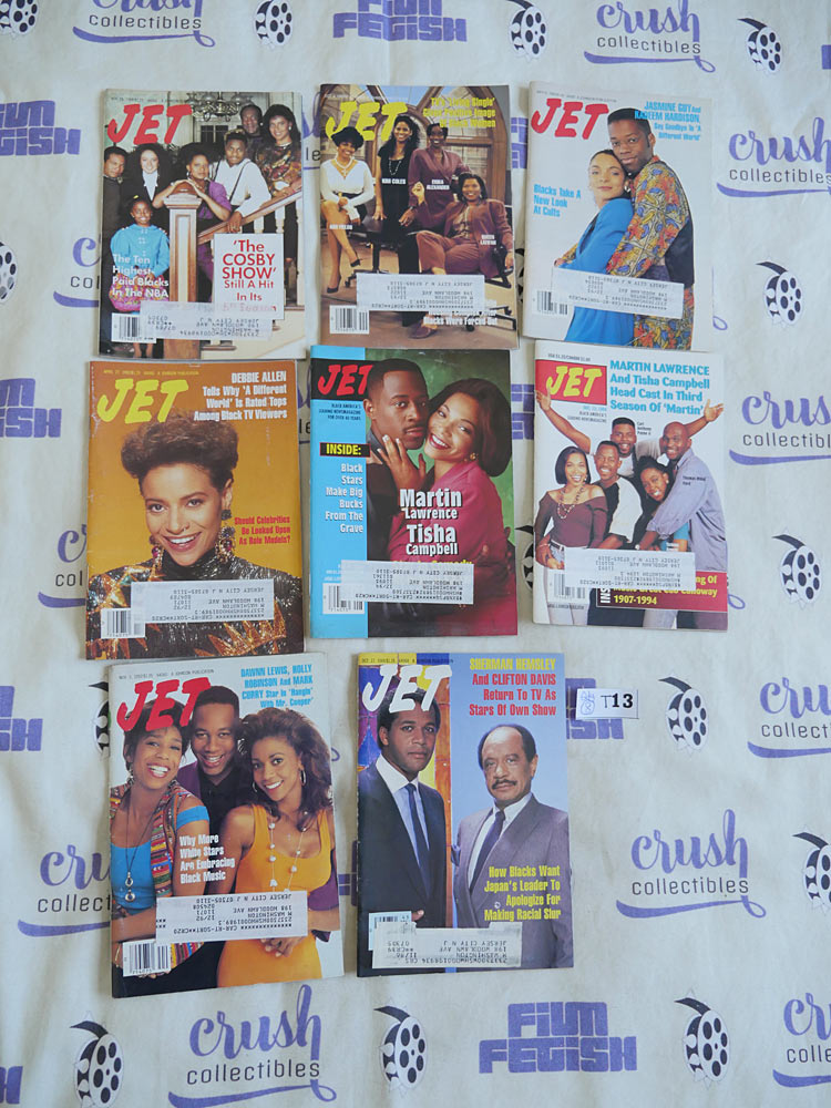 Set of 8 JET Magazines African-American Interest, Sherman Hemsley, Holly Robinson [T13]