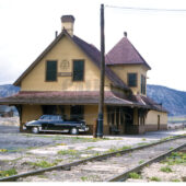 Rio Grande Southern Ridgway Colorado 1953 Railroad Train Station Depot Vintage Photo [240304-19]