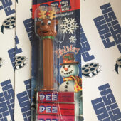 PEZ Candy Dispenser Christmas Reindeer Deer Footed Brown Stem Sealed