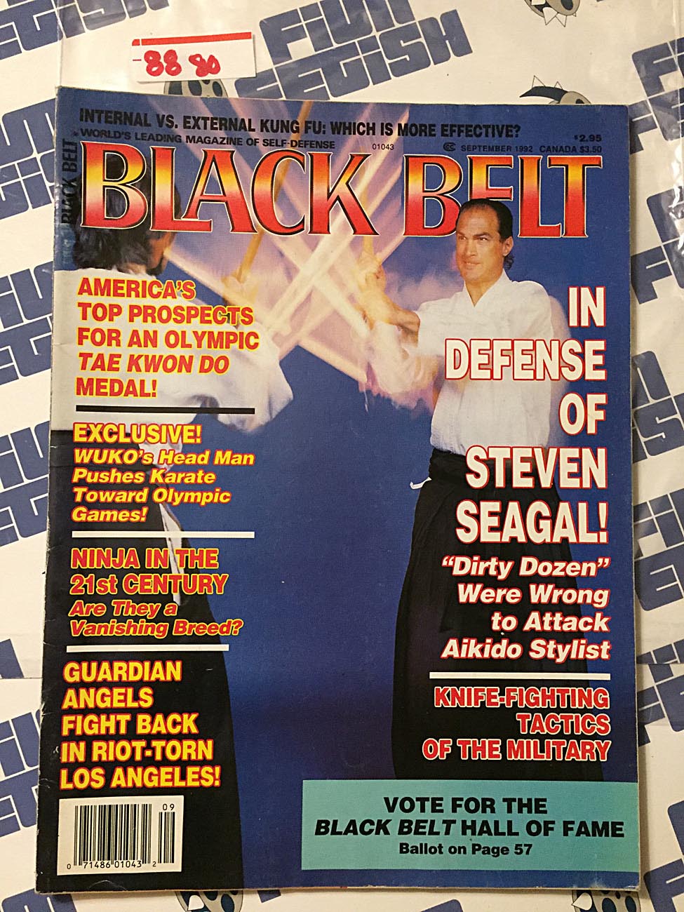 Black Belt Magazine (September 1992) Aikido Karate Steven Seagal [8880]