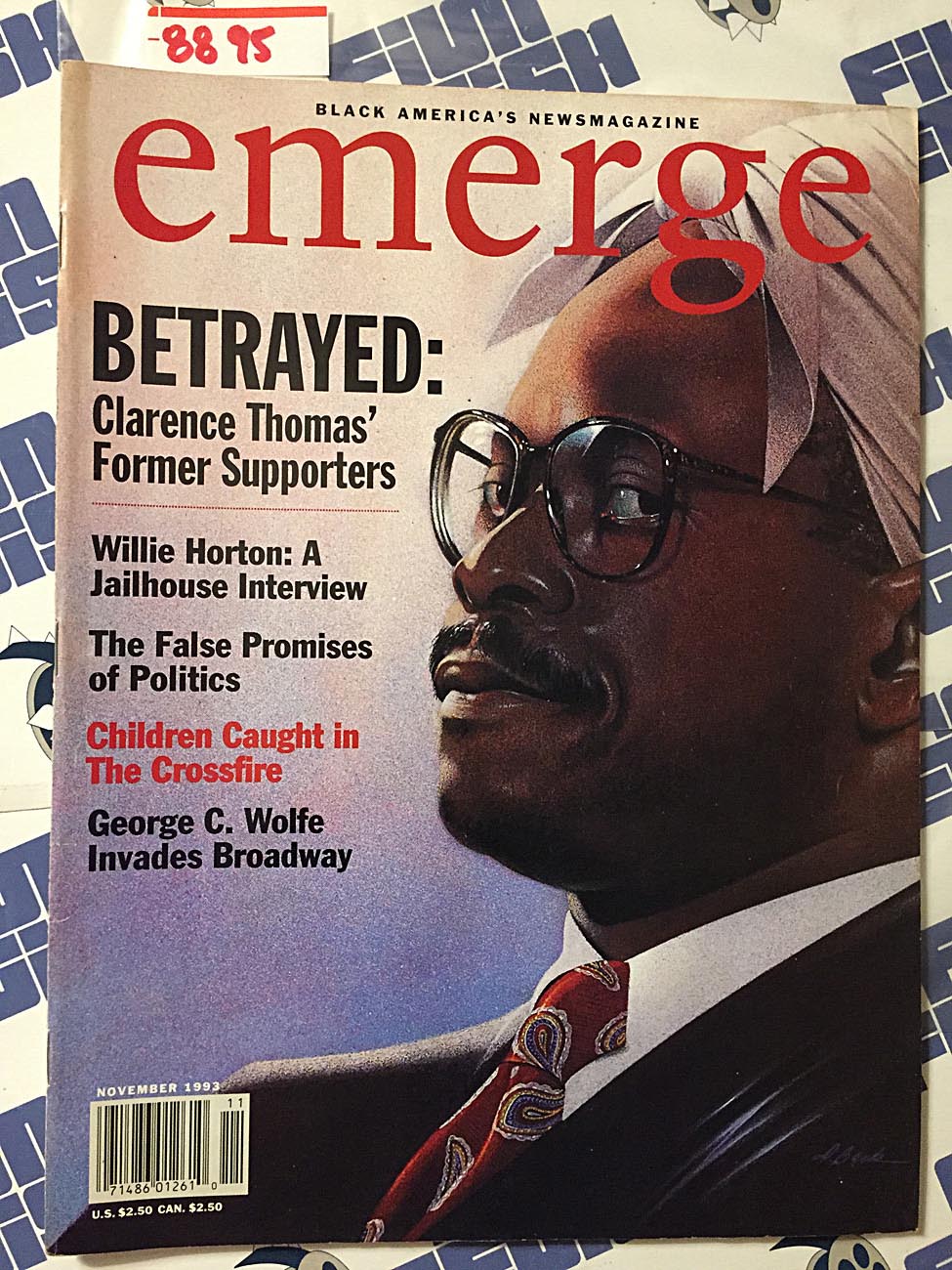 Emerge Magazine Clarence Thomas Cover (November 1993) [8895]
