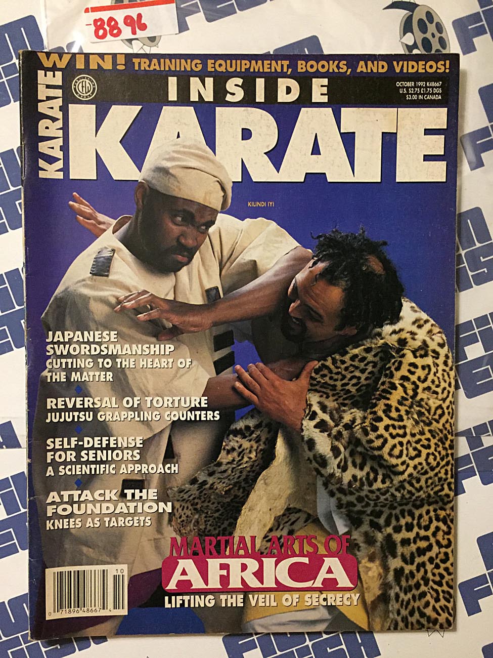 Inside Karate Magazine (October 1992) Martial Arts of Africa, Japanese Swordsmanship [8896]