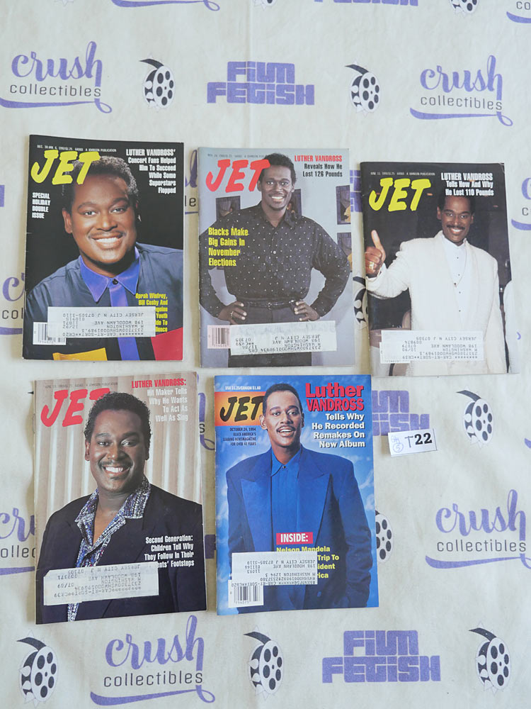 Set of 5 JET Magazines African-American Interest Music Singer Luther Vandross [T22]
